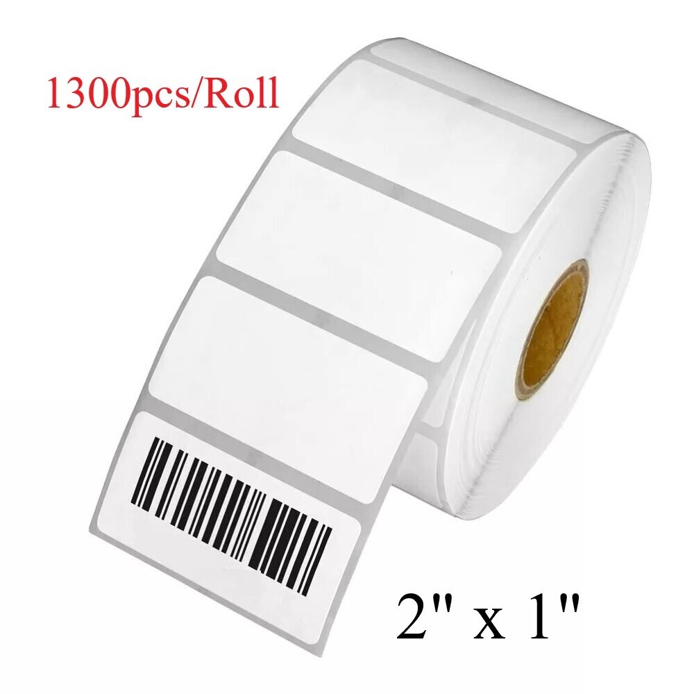 2x1 Direct Thermal Labels for Amazon FBA 1300/Roll Barcode SKU UPC-image