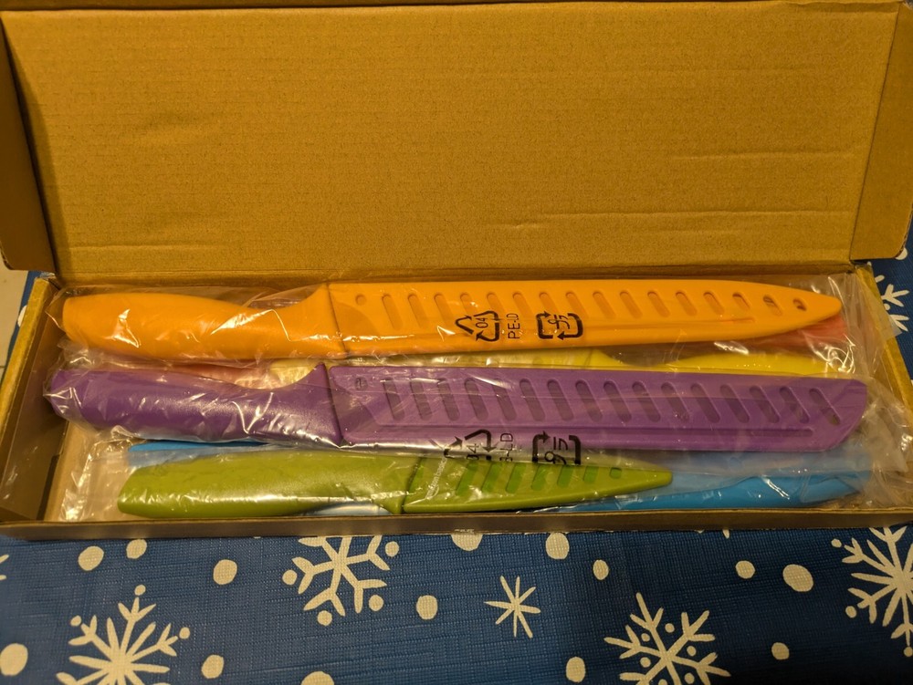 AmazonBasics 6-Piece Colorful Knife Set Unopened Brand New-image