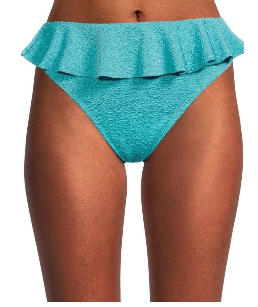 New Time & Tru Womens Ruffle High Waist Swim Bottoms Size 1X(16-18W)