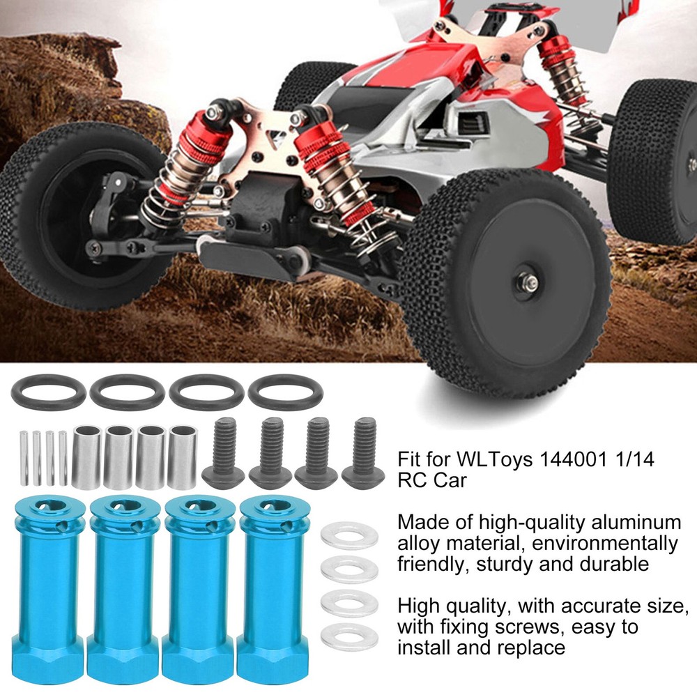 RC Aluminum Alloy Wheel Hub Hex Extension Adapter for WLToys 144001