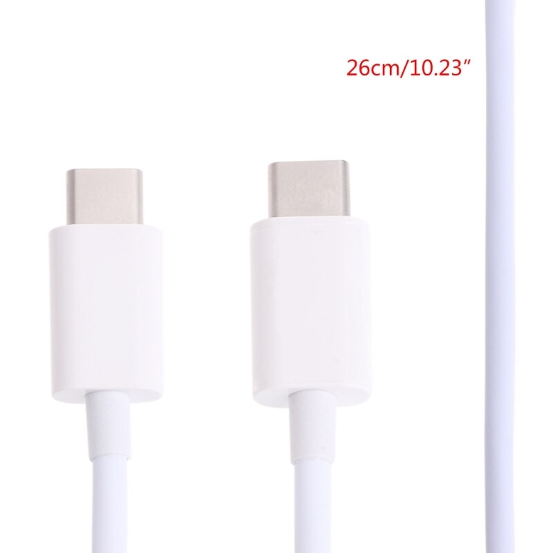 Multifunctional USB 3.1 Male to Male Type-c Data Cable 18cm (white)