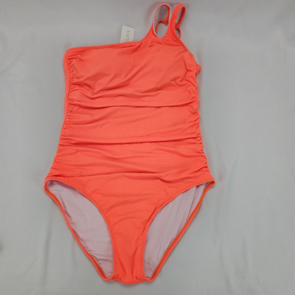 Women's one shoulder swimsuit with tummy control one piece Size XL Orange