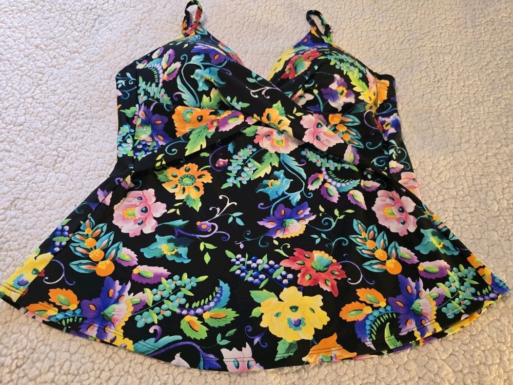Womens Sz XXL Nine West Tankini Swimsuit Top Nwots