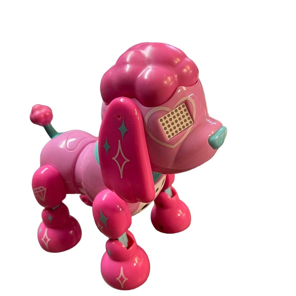 Zoomer Zuppies Pink Poodle Interactive Robot Toy, Sniffs, Barks. Whimpers & Grow