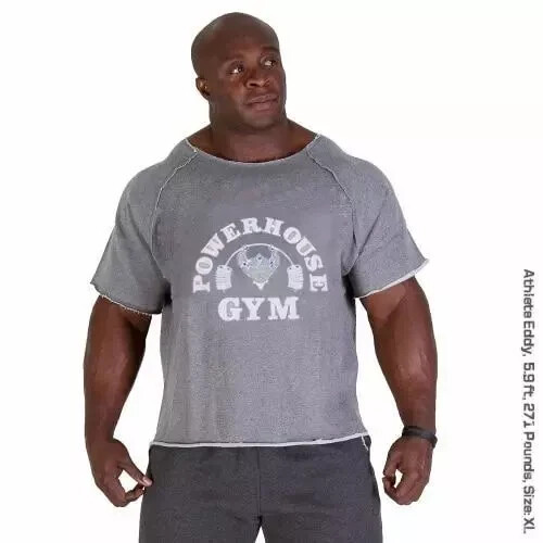 Men T-shirts Fitness Bodybuilding Shirt Batwing Sleeve Rag Gym Muscle T-shirt