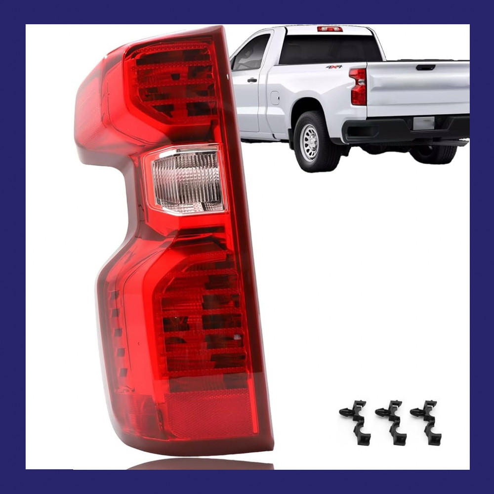 Left Driver Side Tail Light for 2019-2024 Chevy Silverado 1500 2500HD 3500HD