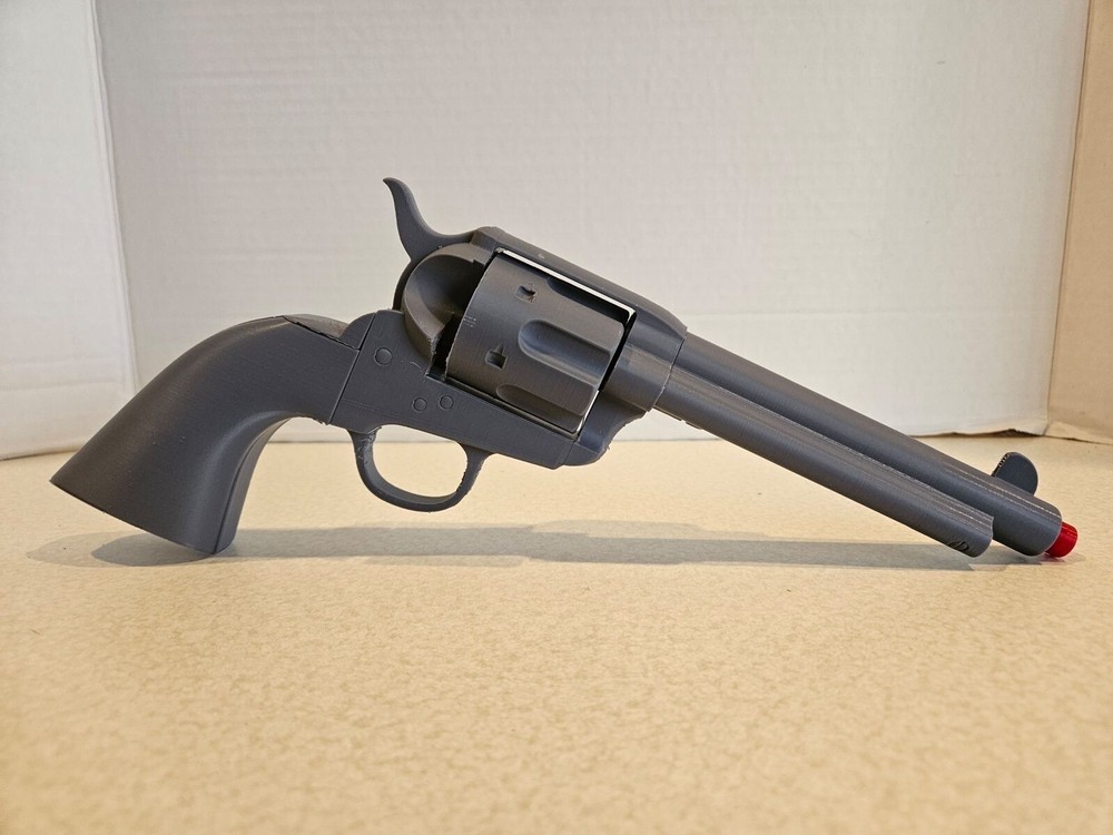 1873 Single Action Revolver 1:1 Scale Prop 3D Printed Display