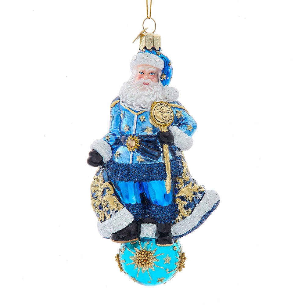 Bellissimo Celestial Santa Glass Ornament 6