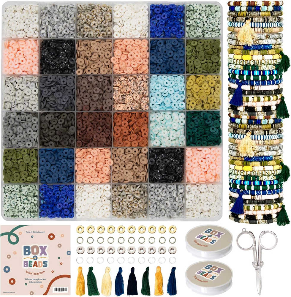 6000 Pcs Polymer Clay Heishi Beads for DIY Bracelets & Jewelry Making