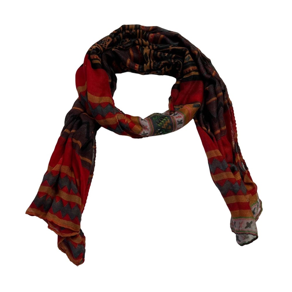 NO BRAND Tribal Print Lightweight Small Scarf Size O/S