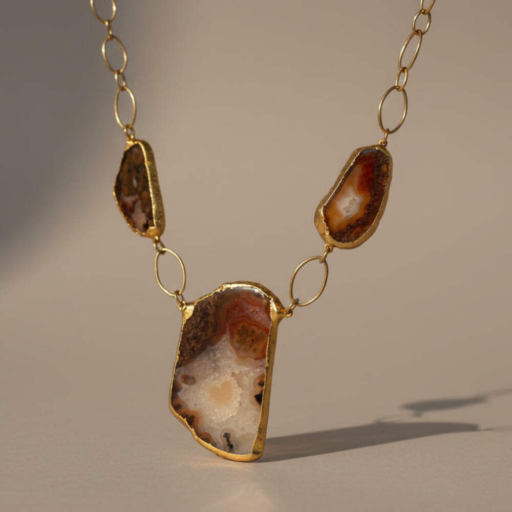 Vintage Agate Ranch + Marfa Brown Necklace
