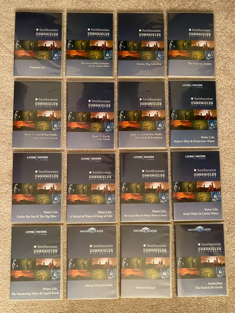 Smithsonian Chronicles DVD Series LOT of 16 Nature's Places/Living Waters