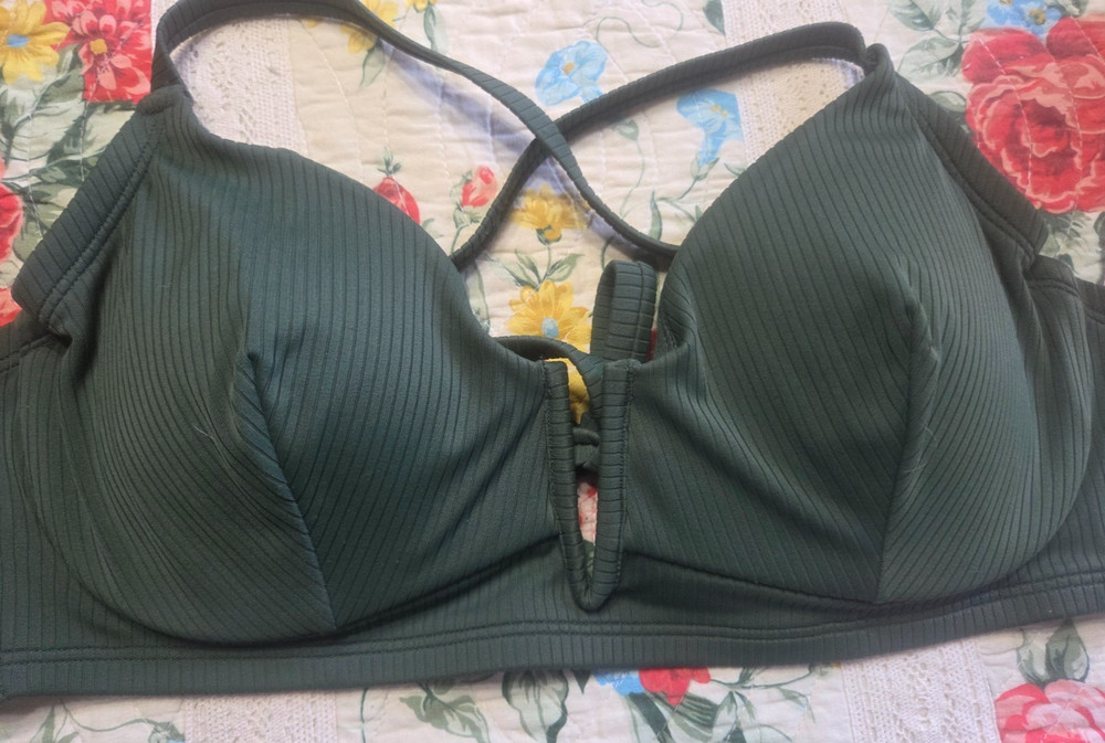 Shade & Shore Green Swimsuit Top Size 36DD  NWOT  #7