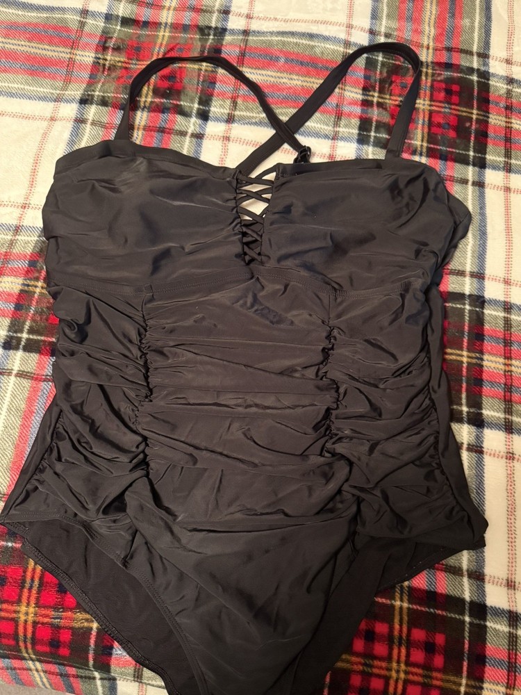 Torrid Women’s Black Slimming One Piece Swimsuit, Size 2