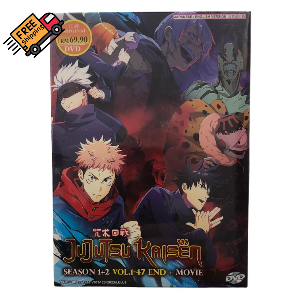 Jujutsu Kaisen Season 1-2 DVD with Movie & Manga Vol 1-47 English Dubbed Anime Set