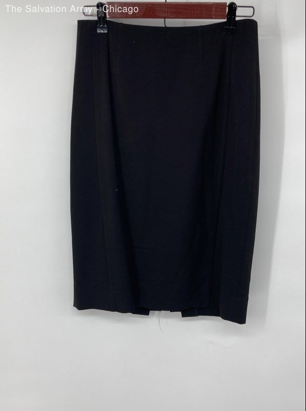 White House Black Market Womens Black Back Zip Straight & Pencil Skirt Size 2
