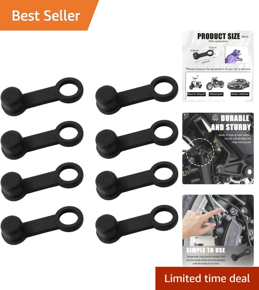 8PCS 8mm Brake Bleeder Screw Dust Caps - Ensures Vehicle Performance and Safety