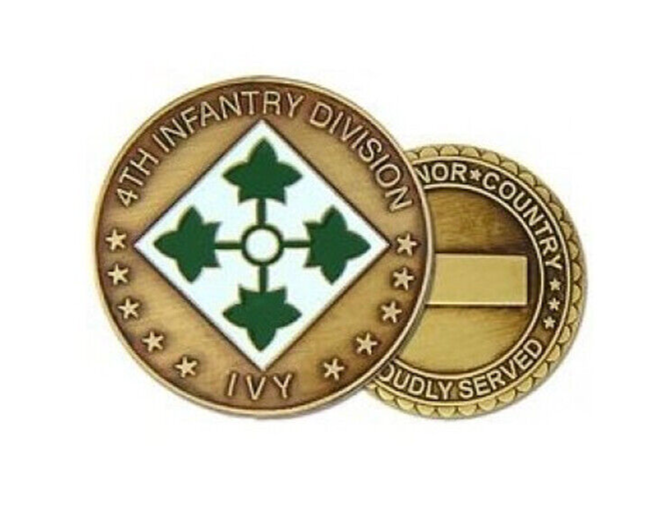 4th Infantry Division Military Challenge Coin Army Collectible  