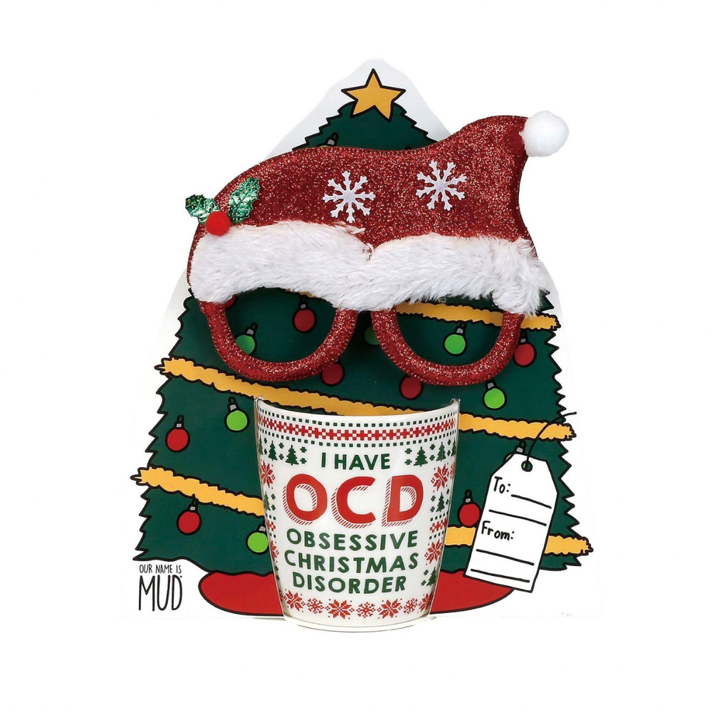 OCD Obsessive Christmas Disorder Christmas Mug & Glasses 12 Ounces
