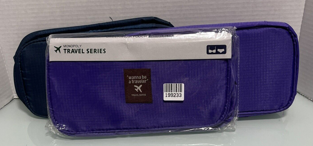 Portable Travel Underwear, Socks, Storage/Organizer - Purple/Blue - Set of Three