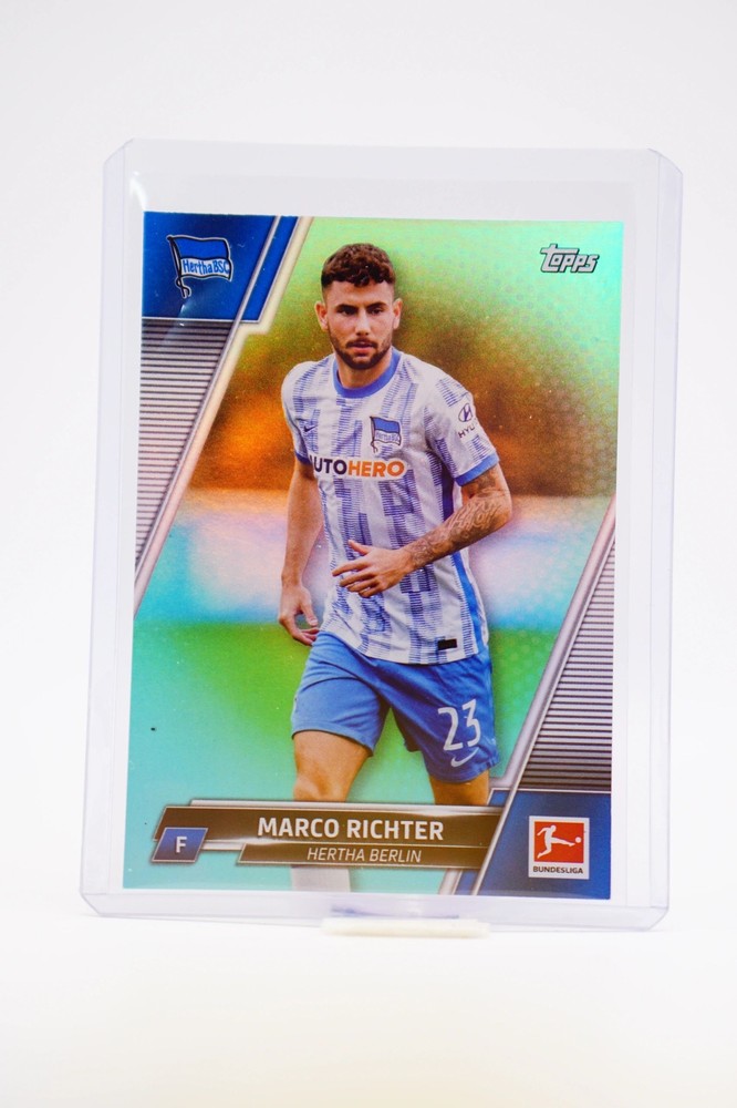 MARCO RICHTER 2021-22 Topps Flagship Bundesliga Hertha Berlin Aqua Foil 46/199