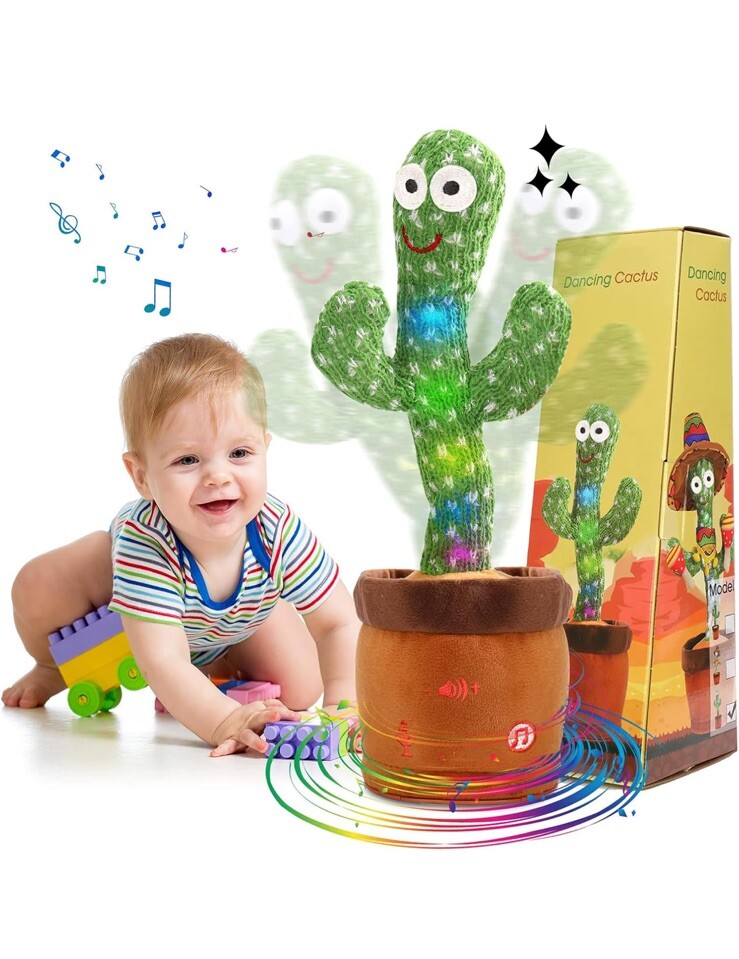 Dancing Cactus Plush Toy - Singing, Talking & Recording | Fun Gift for Kids