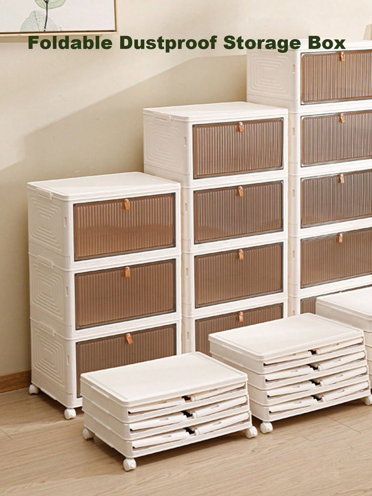 Large capacity plastic cabinet transparent sealed dustproof storage box