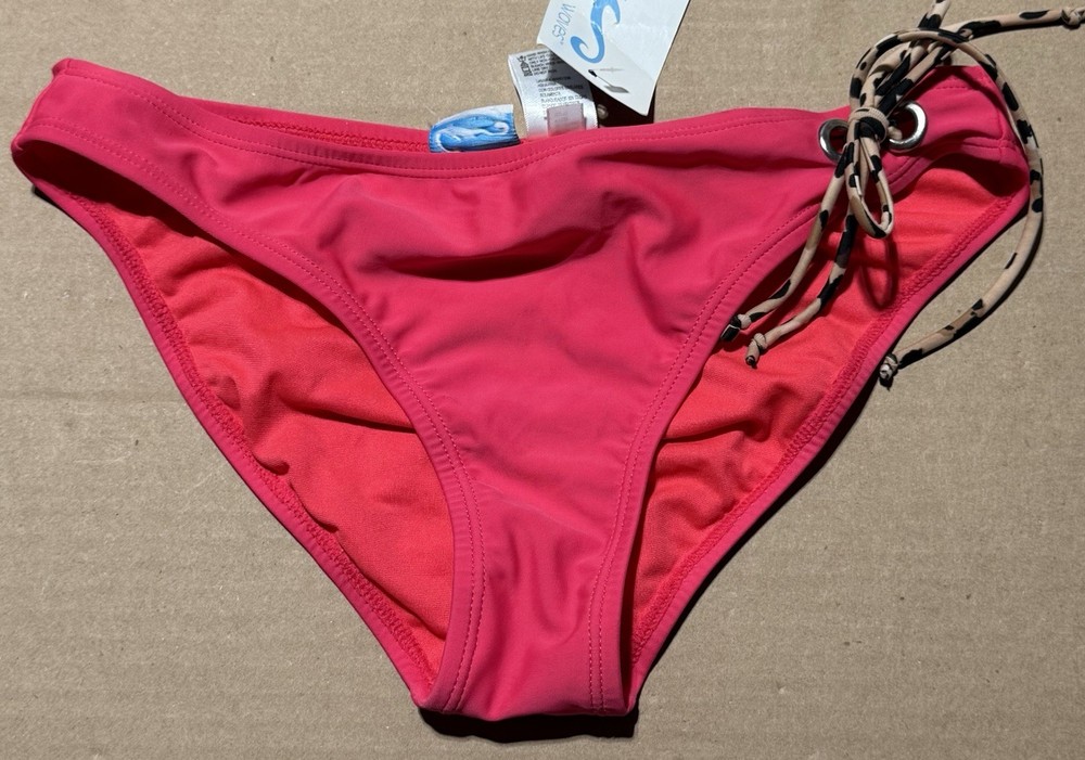 Women’s Medium California Waves Coral Swim Bikini Bottom NWT