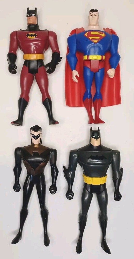 VTG DC Comic Justice League Batman & Nightwing & Superman Figures Lot of 4