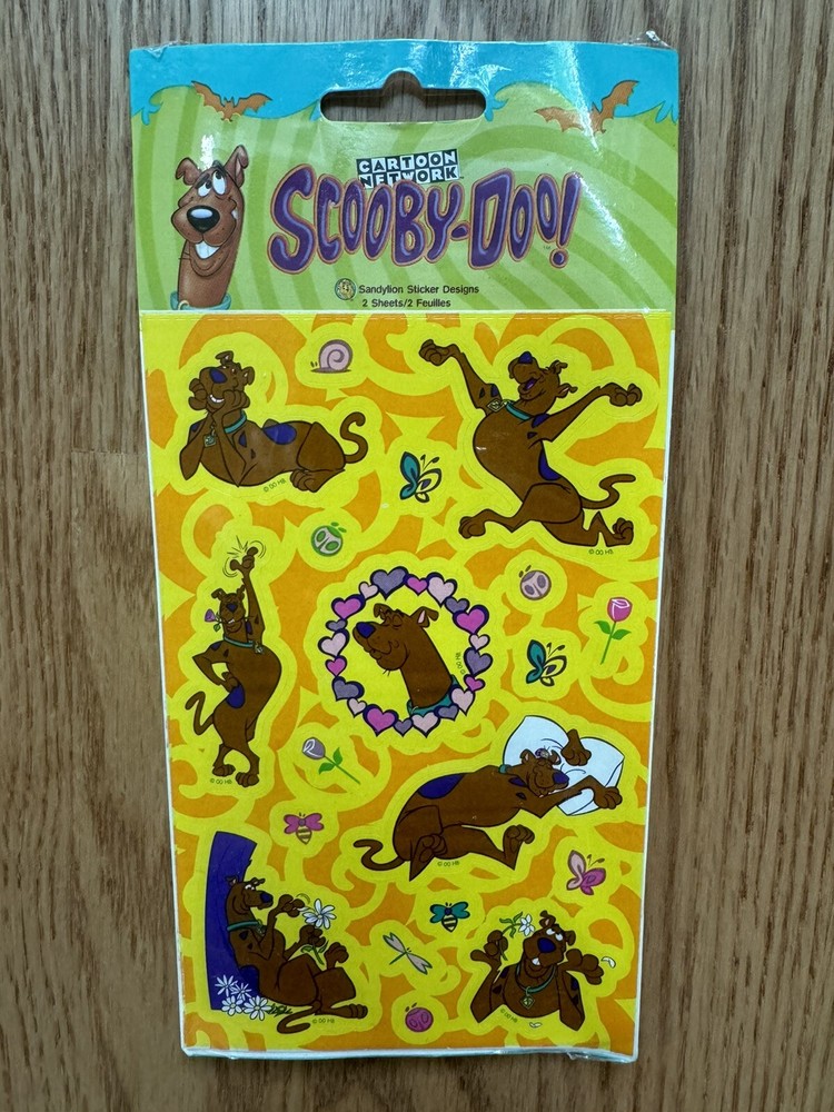 Cartoon Network Sandylion Scooby Doo Stickers Vintage 1998 2 Sheets HannaBarbera