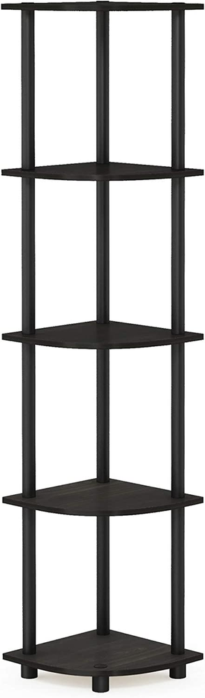 Turn-N-Tube 5 Tier Corner Display Rack Multipurpose Shelving Unit, 1-Pack, Espre