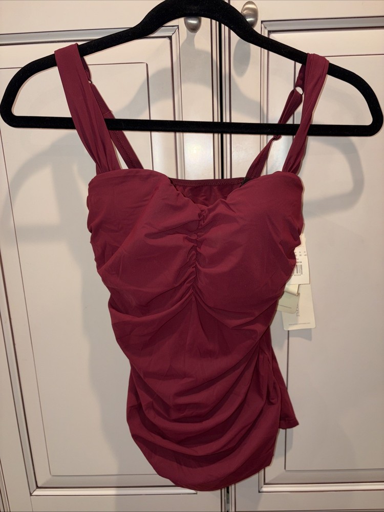 Profile By Gottex Tutti Frutti D Cup Scoop Neck Underwire Tankini Top 34D