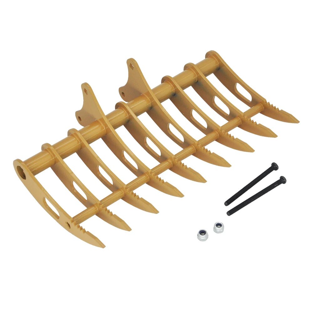 Huina 1580-1599 RC Excavator Metal Rake Bucket Upgrade Attachment