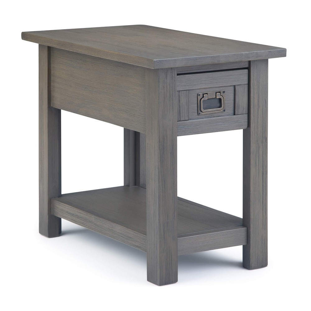 SIMPLIHOME Monroe Solid Acacia Wood 14 inch wide Rectangle Rustic Narrow Side...