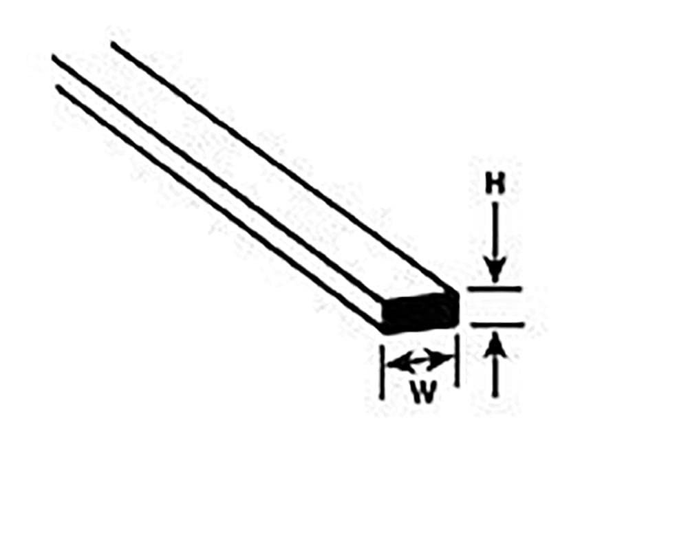 Plastruct - Strip Rectangular Styrene Wh. 0.5X1.0Mm 250Mm 10X Ms-204 TOY NEWAnother great item from Rarewaves USA | Free delivery!