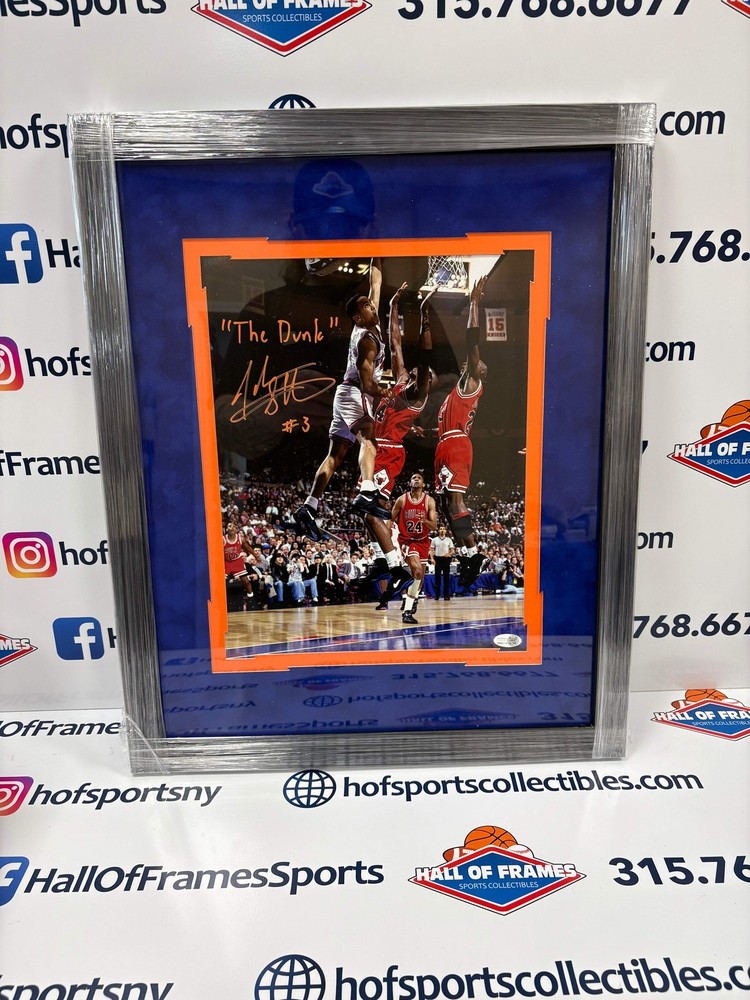 John Starks Signed 11X14 Framed Photo - Inscribed 