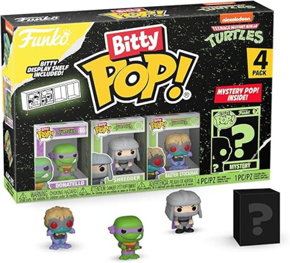 Funko Bitty Pop! Teenage Mutant Ninja Turtles (TMNT) - Donatello, Shredder, Baxt