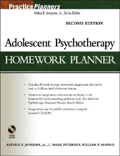 Adolescent Psychotherapy Homework Planner by Arthur E Jongsma: Used