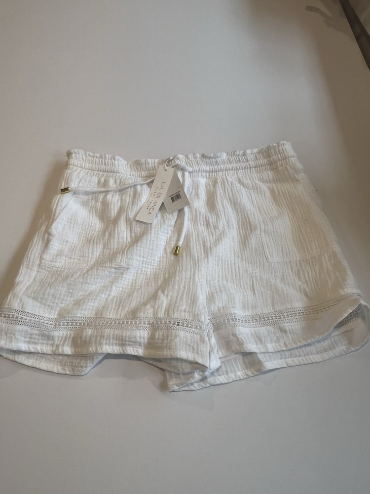 La Blanca Resort Wear Women’s Beach Cover Up Shorts White Size Large