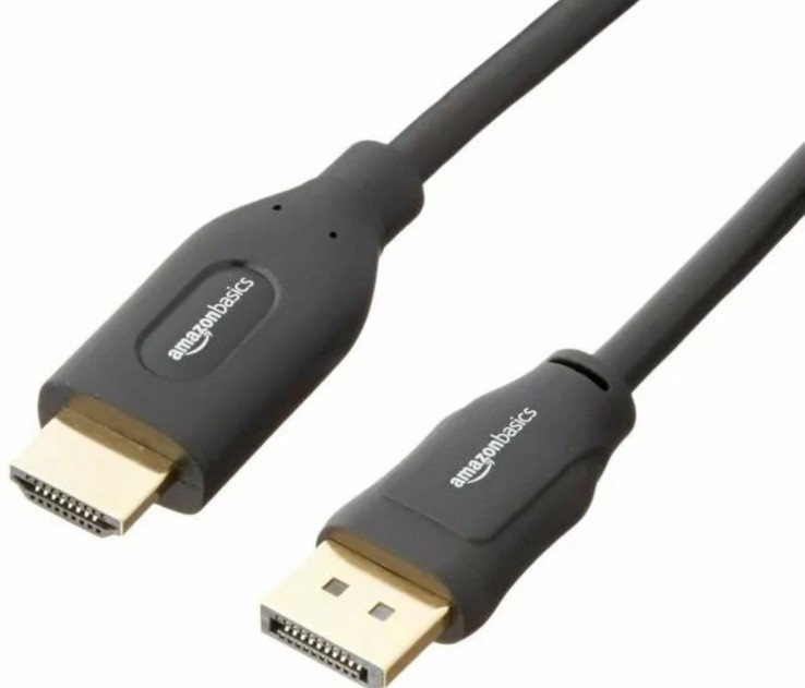 AmazonBasics 6ft DisplayPort to HDMI Cable for High-Quality Video-image