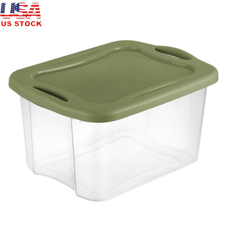 40 Quart Stackable Plastic Storage Bin with Full-Grip Handles for Easy Carrying
