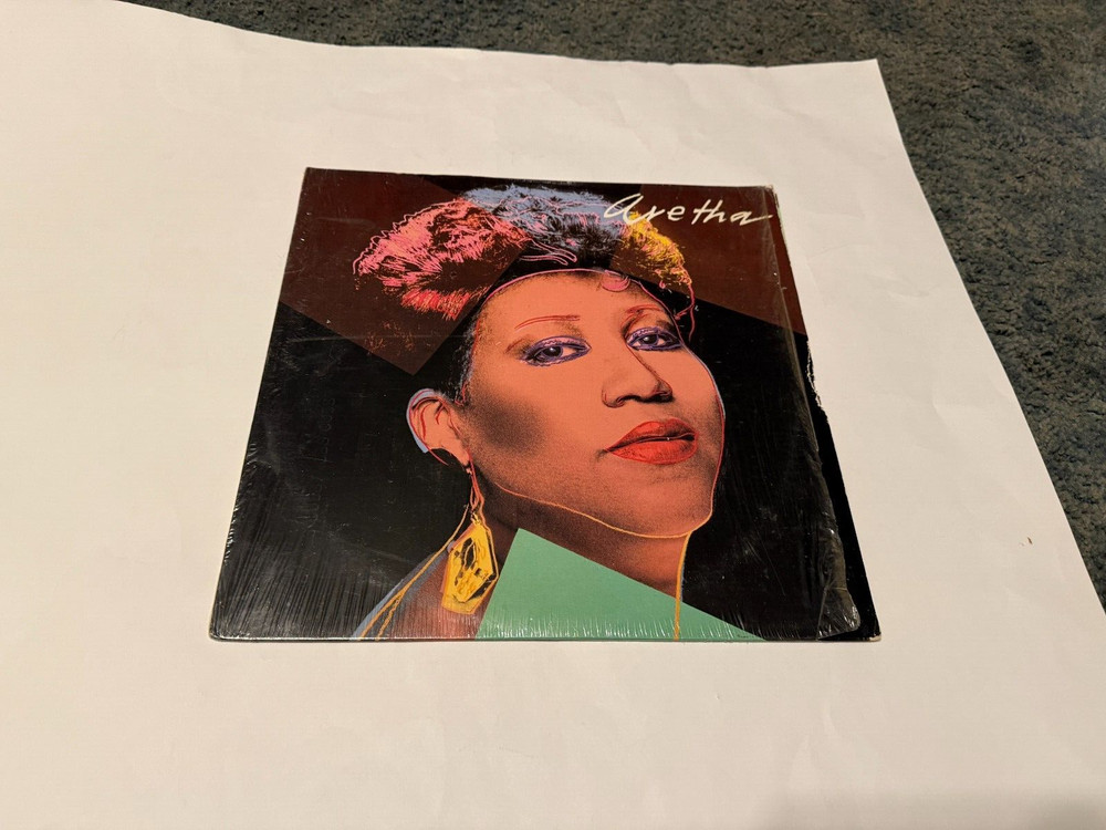 Aretha Franklin - Aretha LP (Andy Warhol art) 1986, Vinyl Is nm
