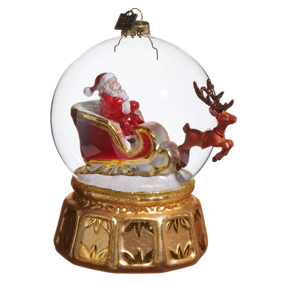 Snow Globe Express Glass Ornament 5.5