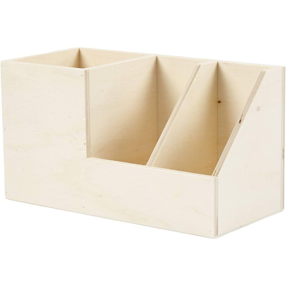Houten Pennenbak 3 Vakken van Creativ Company Nieuw Model  