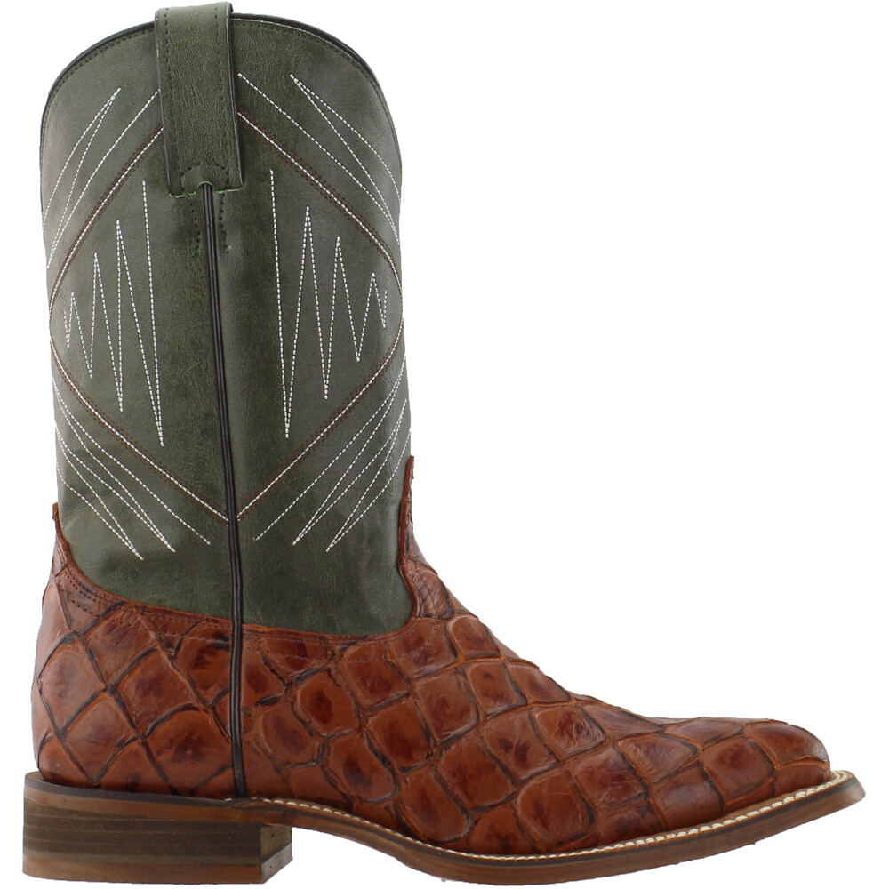 Nocona Boots Newt Cognac Embroidery Square Toe Cowboy  Mens Size 7 D Casual Boot