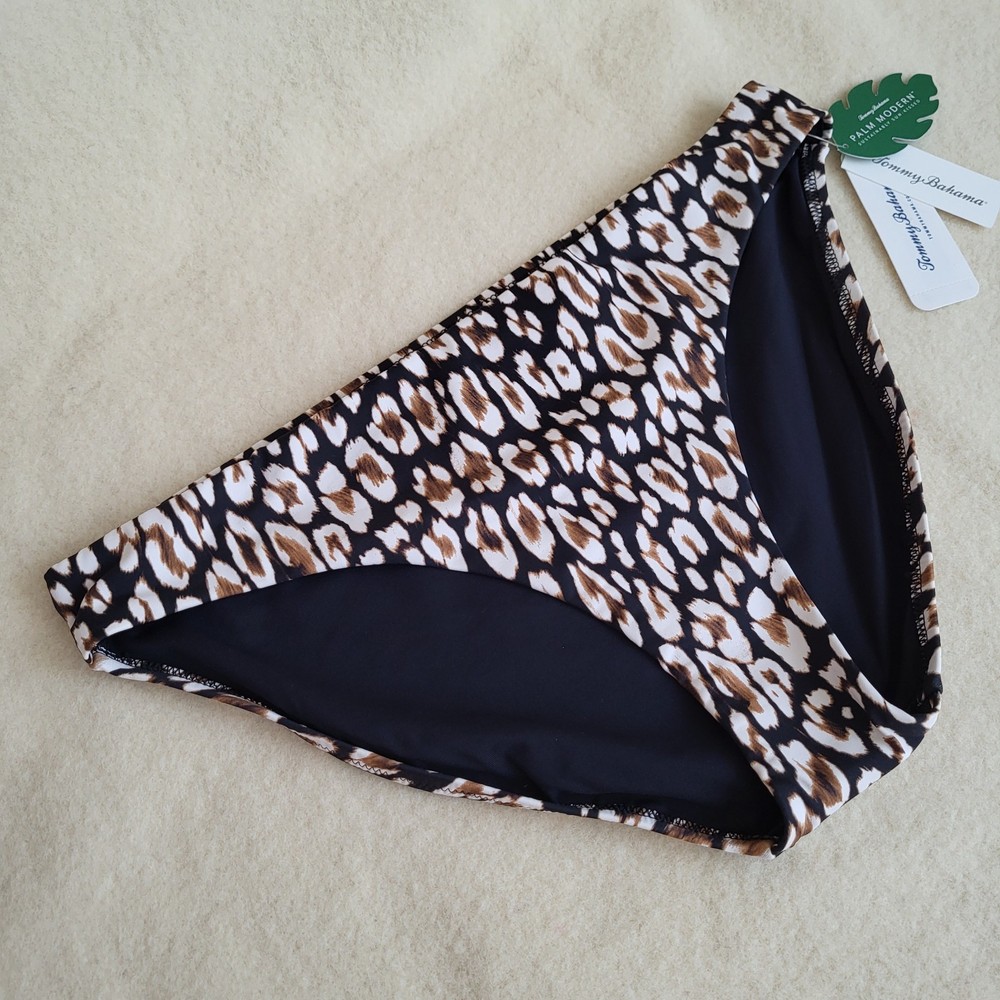 NWT Tommy Bahama Bikini Bottoms Women's Size Medium Lepord Print