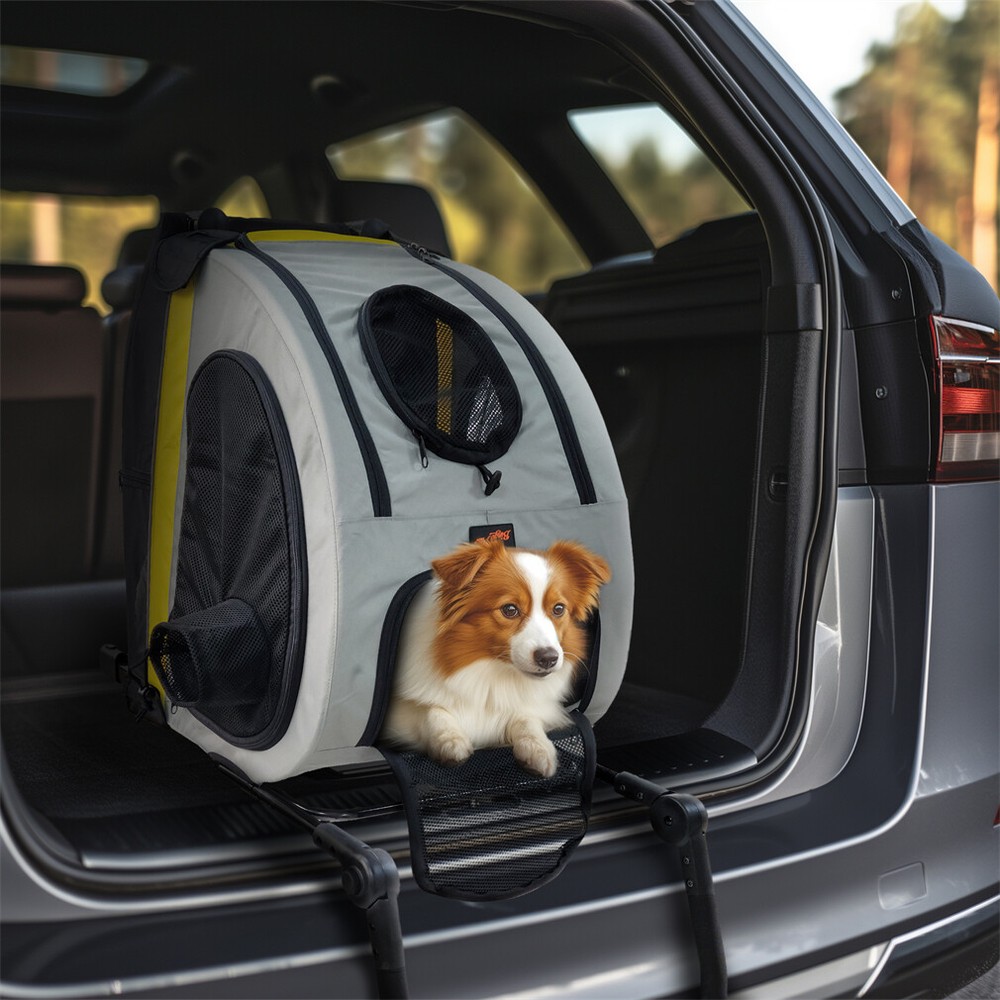 Pet Travel Stroller Portable Small Dog Pet Booter Car Seat w/ Detachable Handle