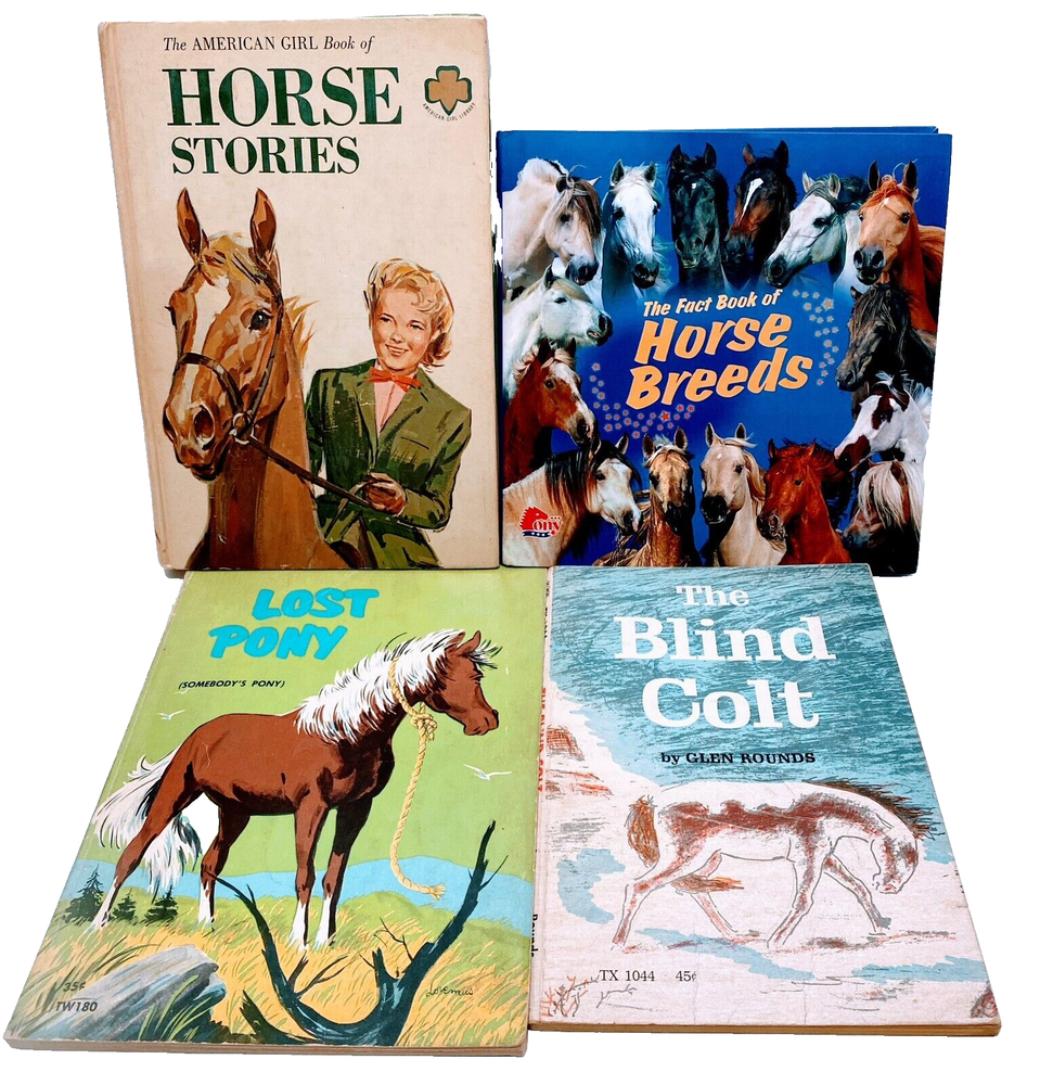 4 Horse Books Blind Colt, Lost Pony, Horse Breeds, American Girl Horse Stories