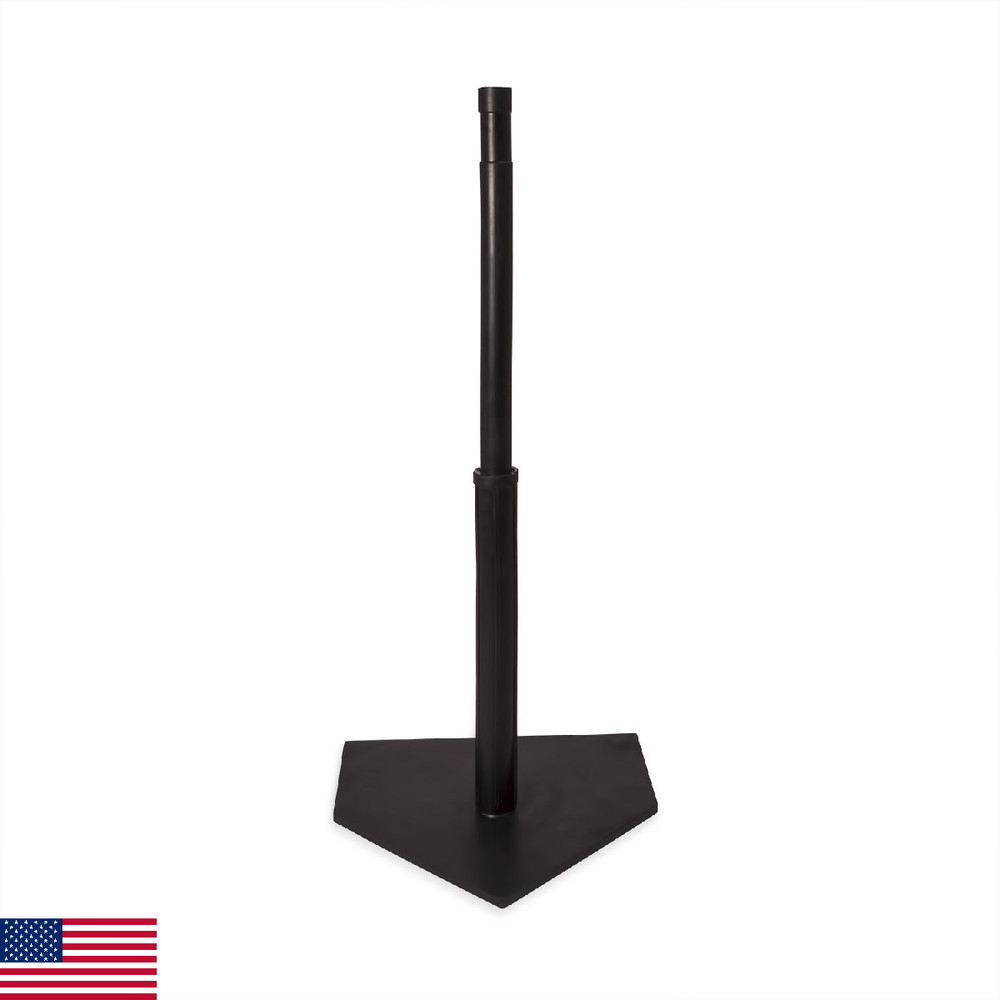 Champion Sports Deluxe Batting Tee - Mounted Adjustable Telescopic Batting Tee -
