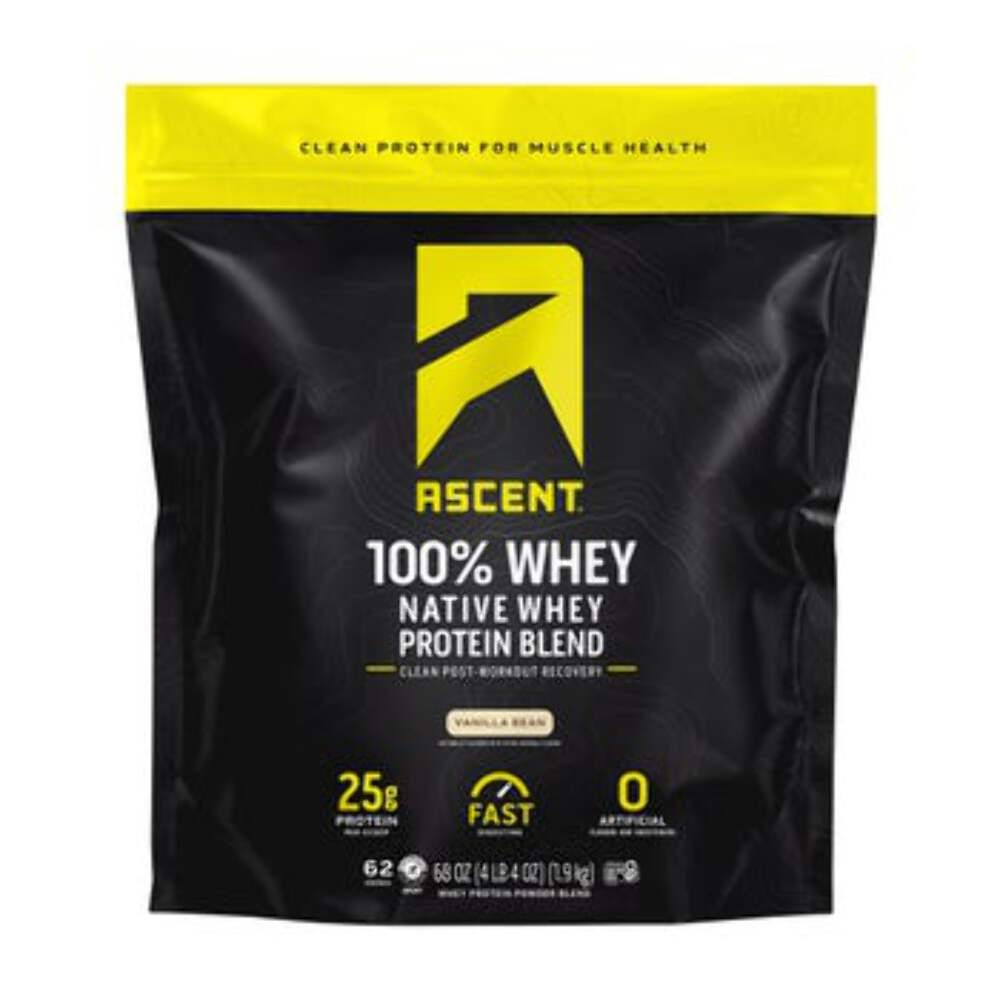 Ascent Native Whey Protein Blend Vanilla Bean Powder 4.25 lbs